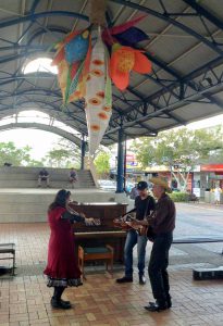 2019 Bundaberg CBD installation with musicians